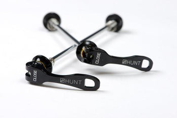 <h1>Skewers</h1><i>The little details matter, the Hunt Race Aero SuperDura quick-release skewers use brass for the cam which has self lubricating properties and we have even have upgraded to stainless steel springs so they don’t rust. The quick-releases are designed and tested to exceed 1000kg of tensile breaking force.</i>