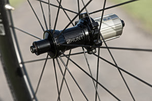 <h1>Spokes</h1><i>We chose the top-of-the-range Pillar Spoke Re-enforcement PSR XTRA models. These butted blade aero spokes are lighter and provide a greater degree of elasticity to maintain tensions longer and add fatigue resistance. PSR spokes feature the 2.2 width at the head providing more material in this high stress area. Nipples are 14mm alloy, anodized and come with a hex head so you can achieve precise tensioning. Combining components well is key which is why all Hunt wheels are hand-built.</i>