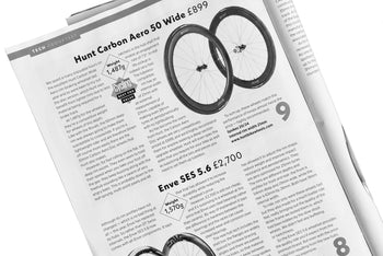 <h1>9/10 Review</h1><i>Cycling Weekly 9/10 Review for HUNT 50 Carbon Aero Disc Wheelset</i>